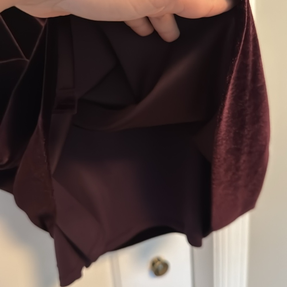 Vince Camuto Dark Purple Velvet Off-Shoulder Dress - Picture 5 of 6